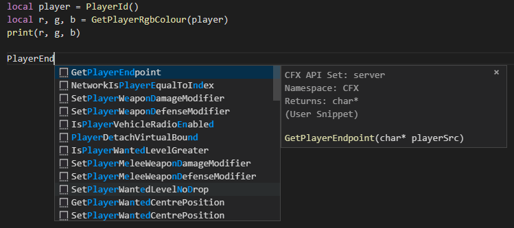 Snippets in Visual Studio Code